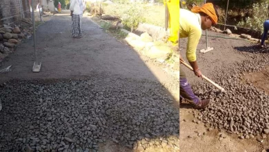 rcc cement road Pandhurna News : अधिकारी की उपस्थिति में हो घटिया सड़क निर्माण कार्य की जांच हो