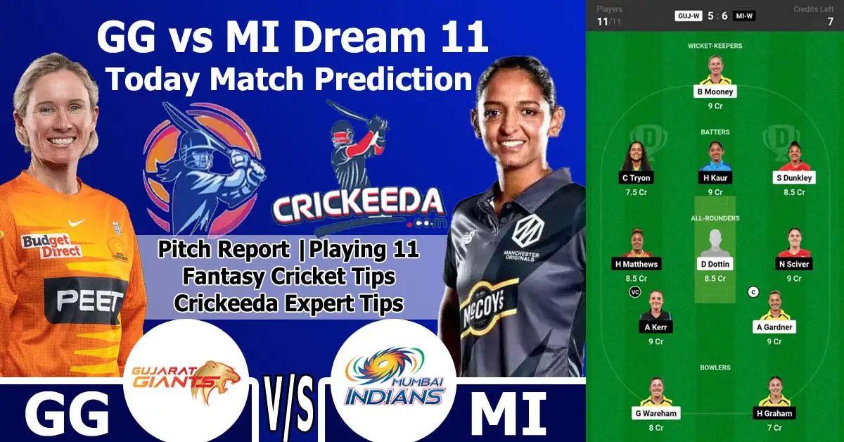 GG vs MI Dream 11 Prediction Today Match