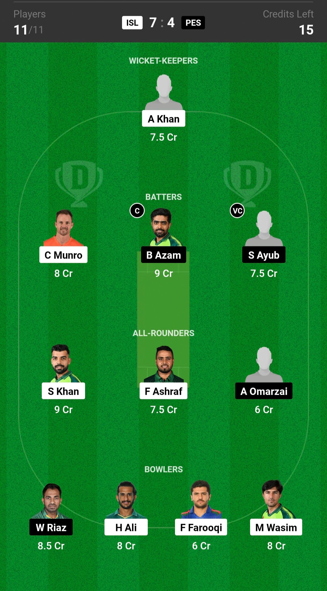 ISL vs PES Dream 11 Prediction PSL 2023