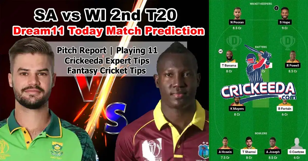 SA vs WI 3rd T20 Dream11 Prediction Today Match