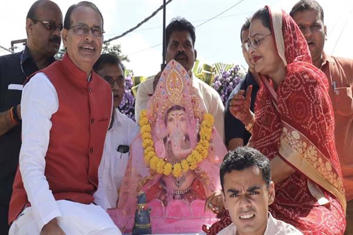 MP News: मुख्यमंत्री निवास में गणपति की स्थापना और पूजा अर्चना 1 shivraj singh ganpati