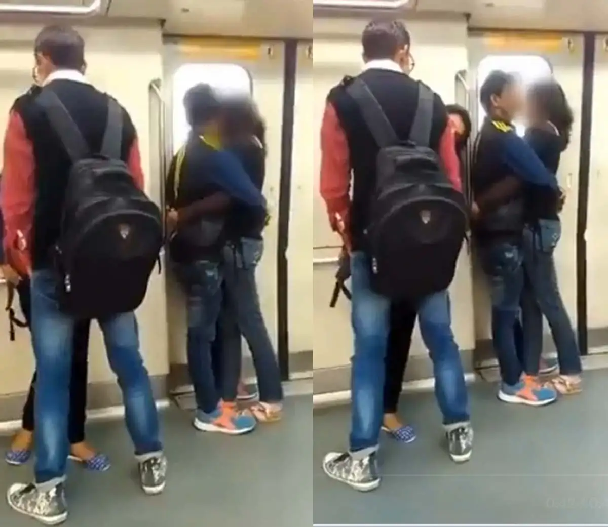 Delhi Metro में किस करते कपल का वीडियो हुआ वायरल, देखें वीडियो 1 delhi metro Kiss video