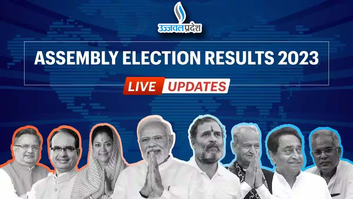 Assembly Election Result 2023 LIVE: मध्यप्रदेश, छत्तीसगढ़, राजस्थान के चुनावी रुझानों में भाजपा की लहर 1 Assembly Election Result 2023 LIVE