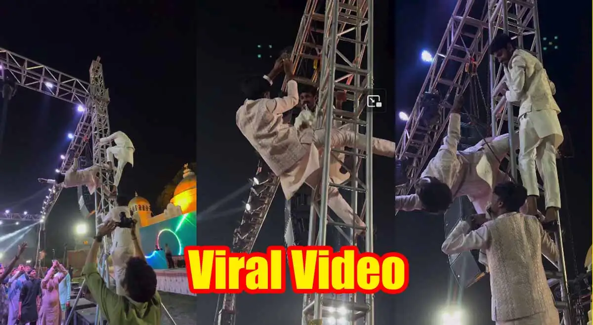 Viral Video: युवक खंभे पर चढ़ करने लगा नागिन डांस, देखें वायरल वीडियो 1 Viral Video