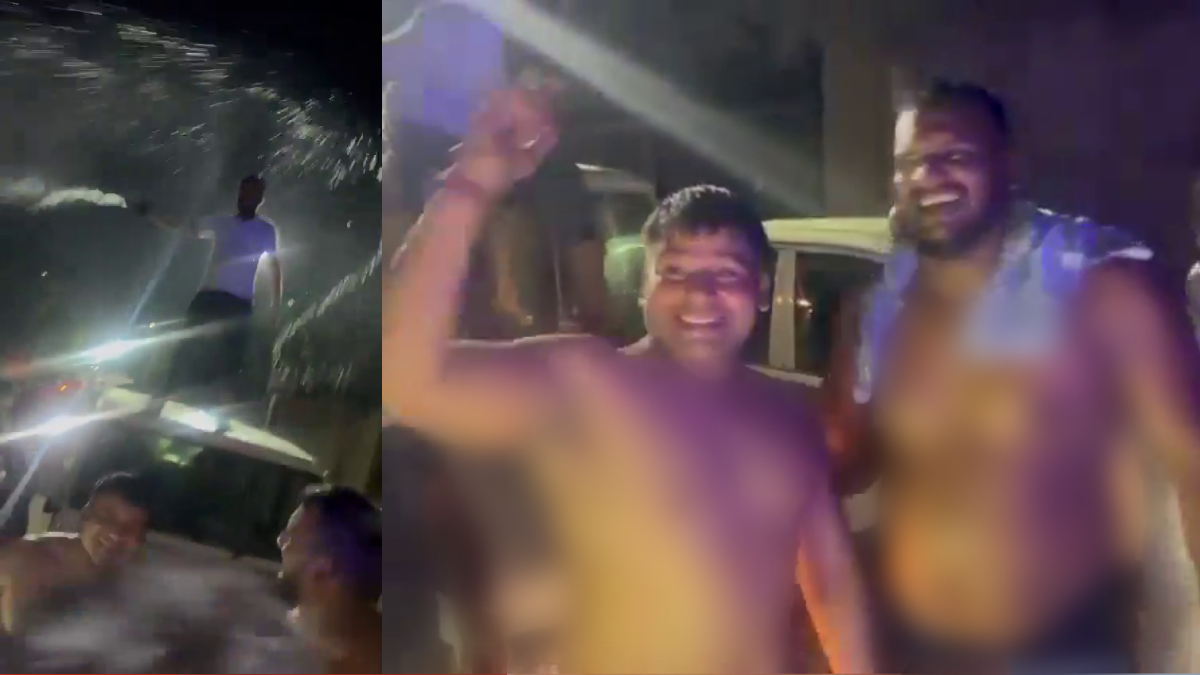 Viral Video: नोएडा में 'सरकारी' गाड़ी पर बर्थडे का जश्न, अर्ध नग्न होकर फेंकी बीयर 1 Viral Video: नोएडा में 'सरकारी' गाड़ी पर बर्थडे का जश्न, अर्ध नग्न होकर फेंकी बीयर