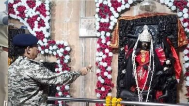 8A 79 पुलिस महानिरीक्षक शहडोल जोन ने पाली स्थित मां बिरासनी के किये दर्शन