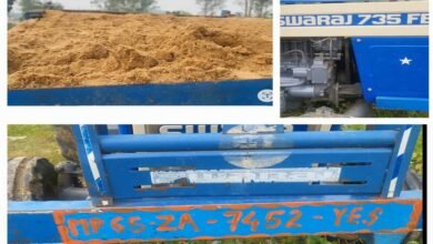 9A 62 फुनगा पुलिस ने ट्रेक्टर ट्रॉली अवैध रेत खनिज परिवहन करते जब्त किया