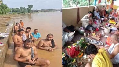 Chhattisgarh 11 1 1 छत्तीसगढ़-रामानुजगंज में श्राद्ध और तर्पण करने उमड़ी भीड़, गंगा के समान मानते हैं कन्हर की महिमा