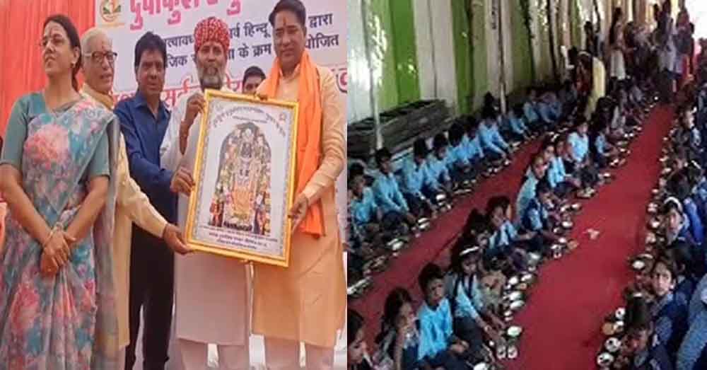 Rajasthan 06 1 4 राजस्थान-अजमेर के पुष्कर तीर्थ में 2100 कन्याओं का सामूहिक पूजन, मंत्री रावत ने कन्या पूजन को बताया हमारी संस्कृति