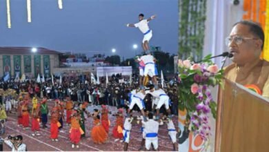 chhattisgarh 01 1 15 छत्तीसगढ़-रायपुर पहुंचे सूर्यकुमार यादव, वन खेलकूद प्रतियोगिता में देशभर से आए 2920 खिलाड़ी