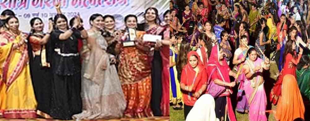 chhattisgarh 10 1 10 छत्तीसगढ़-बलरामपुर में हजारों लोगों ने किया गरबा, एसपी ने बच्चों के साथ किया गरबा डांस