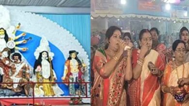 chhattisgarh 17 1 4 छत्तीसगढ़-रायपुर कालीबाड़ी में भव्य आरती के साथ हुई मां दुर्गा की पूजा, बंगाली परंपराओं की दिखी झलक