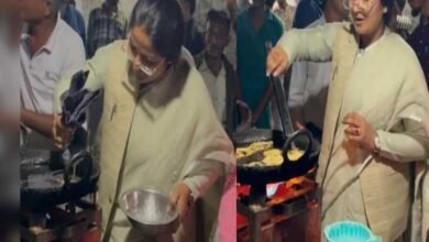 2A 23 महिला राज्यमंत्री ने चौपाटी पर बनाई जलेबी, लोगों का मुंह मीठा किया