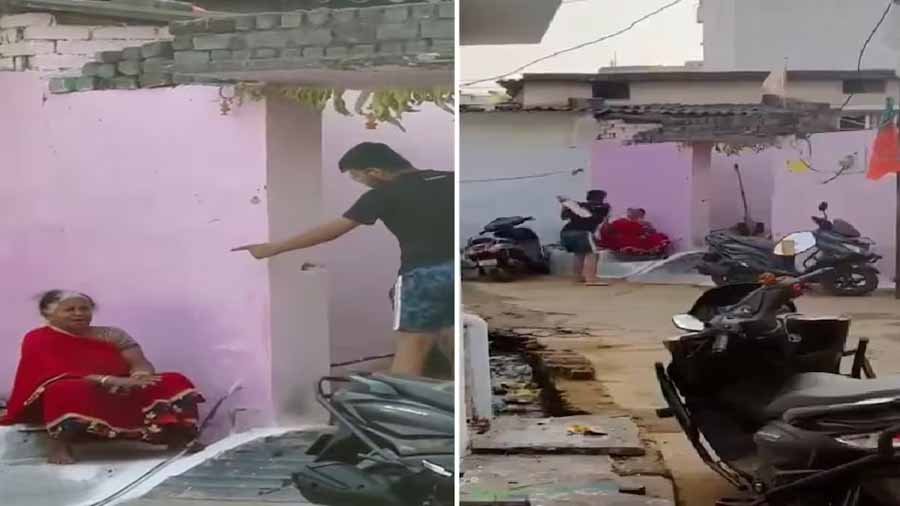 dadi2 छत्तीसगढ़ में बल्ले और चप्पलों से अपनी बूढ़ी दादी पीटा नज़र आया युवक