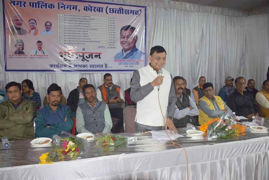 1 311 विष्णु के सुशासन की सरकार का परिणाम है कि एक-एक वार्ड में हो रहे लाखों के विकास कार्य : उद्योग मंत्री देवांगन