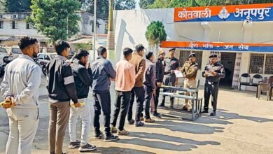 1 612 थाना कोतवाली अनूपपुर परिसर में प्रायवेट SIS कंपनी द्वारा सुरक्षा कर्मियों के प्रशिक्षण एवं भर्ती के लिए कैम्प का आयोजन