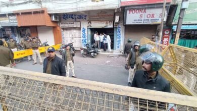 ind 3 संसद में प्रताप सारंगी से धक्का-मुक्की के विरोध में इंदौर भाजपा युवा मोर्चा ने कांग्रेस कार्यालय का किया घेराव