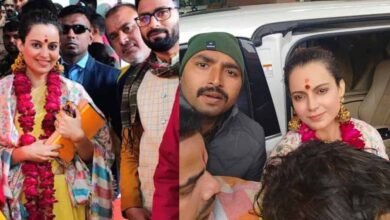 6 मां बगलामुखी देवी के दर्शन करने पहुंची अभिनेत्री और भाजपा सांसद कंगना रणौत