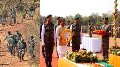 Cg 01 1 5 छत्तीसगढ़-बीजापुर में गमगीन माहौल में शहीद जवानों को दी श्रद्धांजलि, परिजनों को सीएम साय ने दी सांत्वना