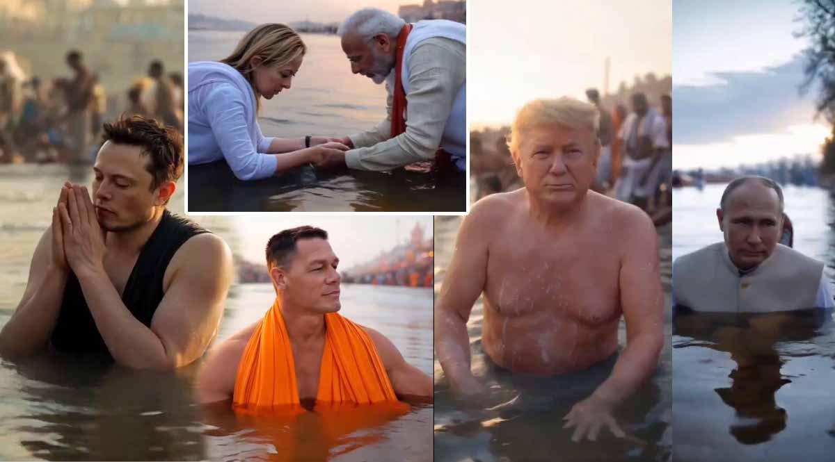 Viral Video: मस्क से लेकर पुतिन तक ने लगाई महाकुंभ में डुबकी!, देखें वीडियो 1 Viral Video In Mahakumbh 2025