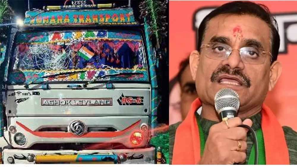 एयरपोर्ट रोड पर भाजपा प्रदेशाध्यक्ष बीडी शर्मा के काफिले में शामिल एक गाड़ी में ट्रक ने मारी टक्कर 1 bd एयरपोर्ट रोड पर भाजपा प्रदेशाध्यक्ष बीडी शर्मा के काफिले में शामिल एक गाड़ी में ट्रक ने मारी टक्कर