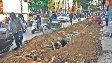 repair road dug underground cable