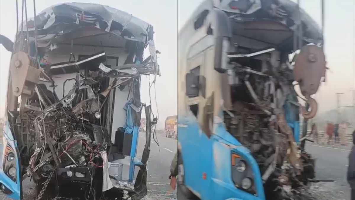 Ujjain news: तीर्थ यात्रा पर उज्जैन से वाराणसी जा रही श्रद्धालु से भरी बस हादसे का शिकार, हादसे में 25 घायल 1 ujjain bus accident