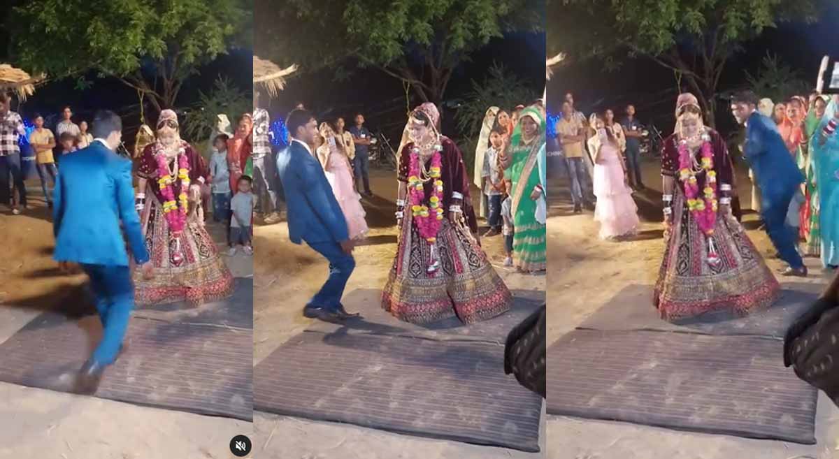 दुल्हन को देख बेकाबू हुआ दूल्हा, लड़की को आया गुस्सा, देखें Viral Video 1 Viral video on marriage