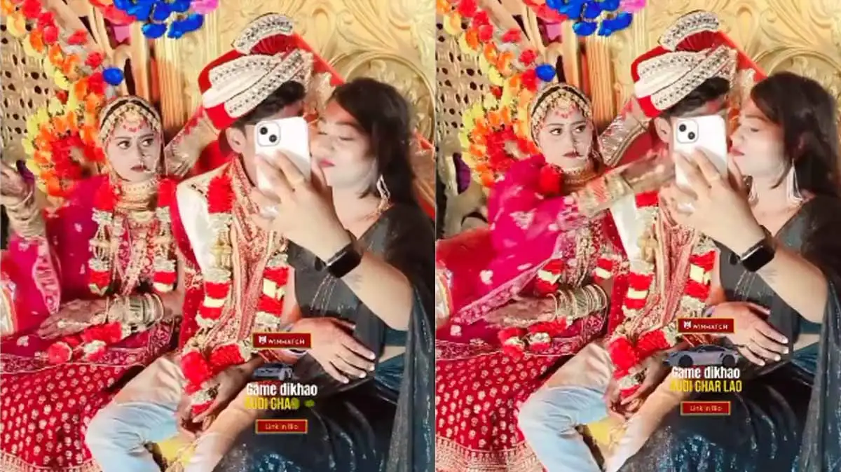 जीजा साली ले रहे थे सेल्फी, दुल्हन ने जड़ा तगड़ा तमाचा, देखें Viral Video 1 jija sali viral video