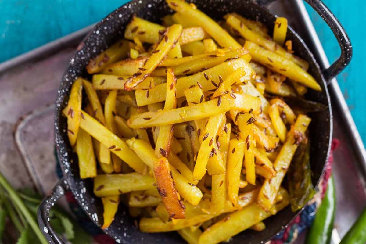 Aloo ki Bhujia or Sukhi Sabzi made with Mustard oil
