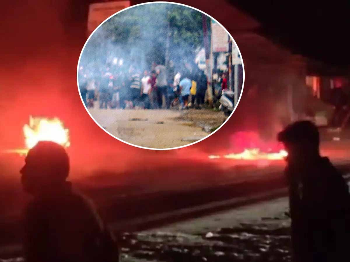 MANIPUR में फिर गुस्साई भीड़ ने पुलिस पर किया Attack, इंटरनेशनल बॉर्डर तक बवाल? 1 MANIPUR Mob Attacks Police