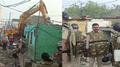 MP News Khandwa Bulldozers Houses Demolish