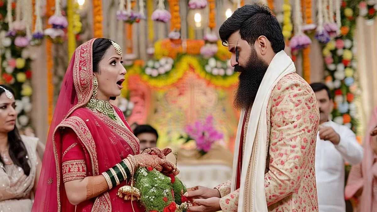 पति की दाढ़ी देख दुल्हन ने फेरे लेने से किया इन्कार, सोशल मीडिया पर हुई Viral Video.. 1 sitapur viral wedding video