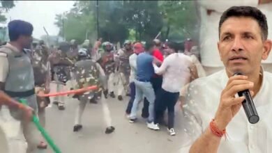 Jitu Patwari harda protest
