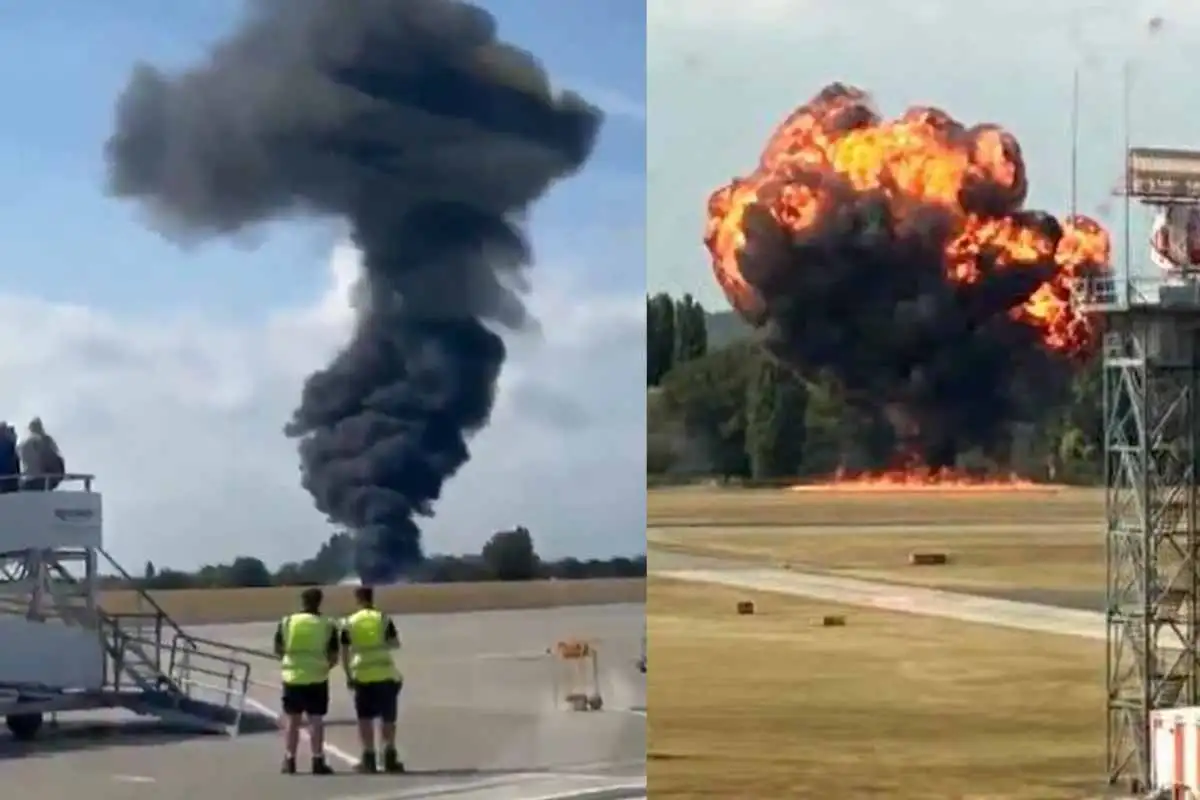 London Plane Crash: लंदन एयरपोर्ट पर क्रैश हुआ प्राइवेट प्लेन, उड़ानें रद्द, बड़ी इमरजेंसी रिस्पॉन्स टीम तैनात 1 London Plane Crash